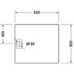 Duravit Stonetto kunststof douchebak (Solid Surface) rechthoekig 90x80x5cm wit 0300916