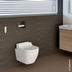 Geberit AquaClean douchewc Tuma Comfort compleet met Rimfree wandcloset glas wit SW87553