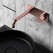 Hotbath Cobber afbouwdeel inbouw wastafelmengkraan met achterplaat en 18 cm uitloop roze goud - INCLUSIEF INBOUWDEEL - OUTLET UDEN STORE23963
