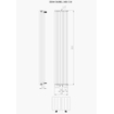 Plieger Siena designradiator verticaal dubbel 1800x318mm 1096W zwart grafiet (black graphite) 7253203