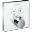 Hansgrohe ShowerSelect Glass afbouwdeel voor inbouw thermostaat met omstel voor 2 douchefuncties wit/chroom SW28969