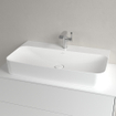 Villeroy & Boch Finion wastafel onderzijde geslepen 1 kraangat 80x47cm Ceramic+ met verdekte overloop stone white SW209556