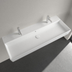 Villeroy & Boch Memento 2.0 wastafel onderzijde geslepen 120x47cm met overloop 2 kraangaten ceramic+ wit SW336067