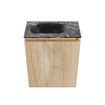 MONDIAZ TURE-DLUX 40cm toiletmeubel Washed Oak. EDEN wastafel Lava positie links. Zonder kraangat. SW1104104