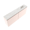 MONDIAZ TURE-DLUX 120cm toiletmeubel Rosee. EDEN wastafel Ostra positie rechts. Zonder kraangat. SW1105221