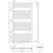 Best Design Zwart Zero radiator recht model 1200x600mm SW369957