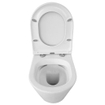 Wiesbaden Vesta junior wandcloset rimless verkort met Flatline toiletzitting softclose en quick release glans wit SW373867