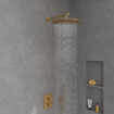 Villeroy & Boch Universal Showers hoofddouche - 35cm - Rond - Brushed Gold (goud) SW974344
