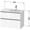 Duravit D-Neo wastafelonderkast 81x62.5x46.2cm 2 lades Grafiet Mat SW640834