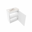 MONDIAZ TURE-DLUX 40cm toiletmeubel Talc. EDEN wastafel Frappe positie links. Zonder kraangat. SW1102585
