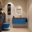 MONDIAZ TURE-DLUX 120cm toiletmeubel Jeans. EDEN wastafel Lava positie midden. Met 1 kraangat. SW1103827