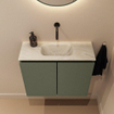 MONDIAZ TURE-DLUX 60cm toiletmeubel Army. EDEN wastafel Ostra positie midden. Zonder kraangat. SW1104680