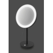Zack Alona cosmeticaspiegel 13.3x20x37.8cm staand spiegel kantelbaar met batterijen zwart gepoedercoat SW484539