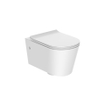 Nemo Spring Moon PACK hangtoilet 545 x 360 x 365 mm wit porselein zonder spoelrand met dunne softclose en takeoff zitting in duroplast SW288193
