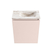 MONDIAZ TURE-DLUX 40cm toiletmeubel Rosee. EDEN wastafel Frappe positie rechts. Met 1 kraangat. SW1102957