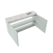 MONDIAZ TURE-DLUX 100cm toiletmeubel Greey. EDEN wastafel Glace positie rechts. Met 1 kraangat. SW1103307
