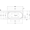 Duravit Luv bad ovaal 185x95cm hoek rechts mat wit SW228002
