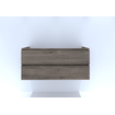 HR badmeubelen Infinity Wastafelonderkast - 120x44.8x55cm - 2 lades - greeploos - dubbele sifonuitsparing espresso SW529898