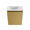MONDIAZ TURE-DLUX 40cm toiletmeubel Oro. EDEN wastafel Opalo positie links. Met 1 kraangat. SW1104449