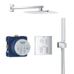GROHE Grohtherm Cube Regendoucheset inbouw - hoofddouche vierkant 23cm - wandarm - chroom OUTLETSTORE STORE28070