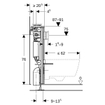 GeberitGISmodule wandclosetH90 B60-95cm Omega res12cm SW1211470