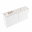 MONDIAZ TURE-DLUX 100cm toiletmeubel Talc. EDEN wastafel Frappe positie links. Zonder kraangat. SW1102604