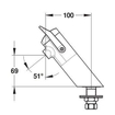 Presto Neo Duo S zelfsluitende wastafelkraan m. Soft Touch hendel v. bladmontage S-uitv 1/2 bu.dr. looptijd 7 en 11 sec. chroom SW97930