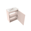 MONDIAZ TURE-DLUX 40cm toiletmeubel Rosee. EDEN wastafel Frappe positie links. Met 1 kraangat. SW1102984