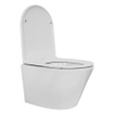 Wiesbaden Vesta junior wandcloset rimless verkort met Flatline toiletzitting softclose en quick release glans wit SW373867