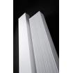 Vasco Bryce Mono designradiator aluminium verticaal 2000x150mm 642W - aansluiting 0066 wit structuur (S600) SW237094