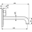 Hansa Hansapublic afbouwdeel voor elektr. inbouw wandkraan met infrarood met batterij met temp.menging met uitloop 24.5cm chroom SW94189