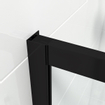 FugaFlow ID06 Quick Fit Badwand - 2 delige schuifdeur - 170x150cm - 6mm veiligheidsglas - anti kalk - mat zwart SW999903