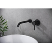 Wiesbaden Ribbd eenhendel wastafelkraan inbouw compleet mat zwart SW632108