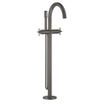 GROHE Atrio afbouwdeel v. vrijstaande badkraan met omstel vloermontage met handd. sena stick met doucheslang 125cm met kruisgrepen brushed hard graphite SW224905