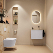 MONDIAZ TURE-DLUX 60cm toiletmeubel Cale. EDEN wastafel Frappe positie midden. Met 1 kraangat. SW1102659