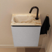 MONDIAZ TURE-DLUX 40cm toiletmeubel Plata. EDEN wastafel Frappe positie links. Met 1 kraangat. SW1102902