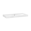Saniclass Wave Meubelwastafel - 100x46x7.5cm - overloop - 1 wasbak - zonder kraangaten - keramiek - wit SW444800