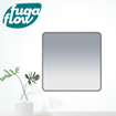FugaFlow Eccelente Arredo Square spiegel badkamerspiegel - 80x80cm - vierkant - afgerond - frame - mat zwart SW1123341