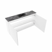 MONDIAZ TURE-DLUX 100cm toiletmeubel Talc. EDEN wastafel Lava positie midden. Met 1 kraangat. SW1103632