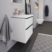 Duravit D-Neo meubelset m. wastafelonderbouwkast m. 2 laden m. softclose 65x20x48cm incl. wastafel wit mat SW641977