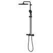 GROHE Vitalio Comfort 250 Quickfix Regendoucheset - 25cm - hoofddouche - vierkante handdouche - 2 straalsoorten - met douchethermostaat - mat zwart SW1126675
