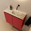 MONDIAZ TURE-DLUX 60cm toiletmeubel Fire. EDEN wastafel Frappe positie rechts. Zonder kraangat. SW1102757
