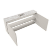 MONDIAZ TURE-DLUX 120cm toiletmeubel Linen. EDEN wastafel Glace positie midden. Met 1 kraangat. SW1103386