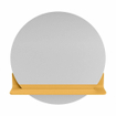 Mondiaz SPOT Badkamerspiegel - rond 60cm - spiegelplanchet - kleur Ocher SW1235562