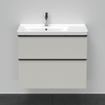 Duravit D-Neo wastafelonderkast 78.4x62.5x45.2cm 2 lades Betongrijs Mat SW641157