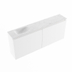MONDIAZ TURE-DLUX 120cm toiletmeubel Talc. EDEN wastafel Opalo positie links. Zonder kraangat. SW1104127