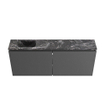MONDIAZ TURE-DLUX 120cm toiletmeubel Dark Grey. EDEN wastafel Lava positie links. Zonder kraangat. SW1103756