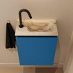 MONDIAZ TURE-DLUX 40cm toiletmeubel Jeans. EDEN wastafel Frappe positie rechts. Met 1 kraangat. SW1102799