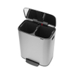 Brabantia Bo Pedaalemmer - 2x30 liter - 2 kunststof binnenemmers - matt steel fingerprint proof SW1117456