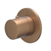 IVY Bond Afbouwdeel - voor douchekraan - doorstroom - stopkraan - symmetry - rond rozet - Geborsteld mat koper PVD SW1031077